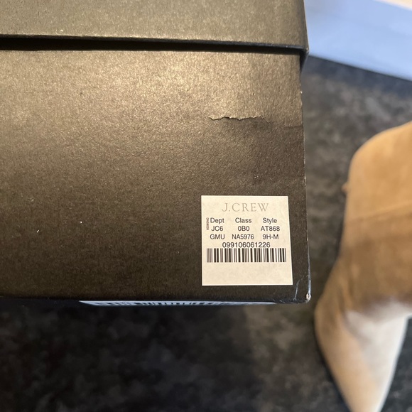 J. Crew Golden Mushroom Suede Shaped Topline Short Boot (NIB) - Picture 14 of 14